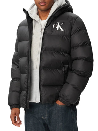 Calvin Klein Jeans piumino trapuntato uomo con cappuccio nero LV04RG513G UB1 Calvin Klein Jeans 