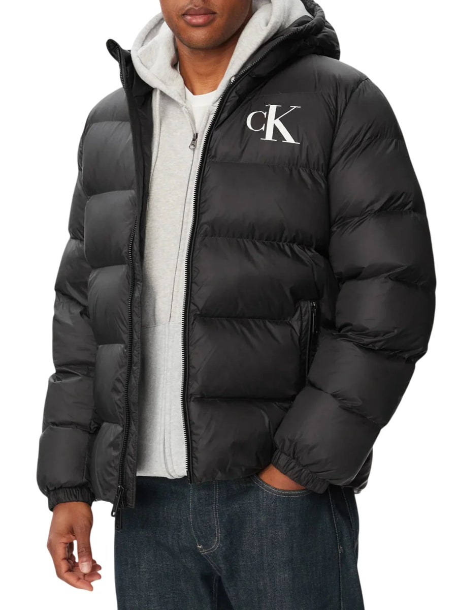 Calvin Klein Jeans piumino trapuntato uomo con cappuccio nero LV04RG513G UB1 Calvin Klein Jeans 