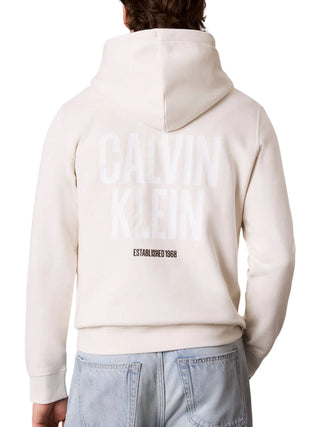 Calvin Klein Jeans felpa con cappuccio e ricamo logo panna LV04RH247G YAS Calvin Klein Jeans