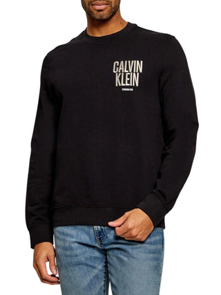 Calvin Klein Jeans felpa uomo con ricamo e stampa logo nero LV04RH249G UB1 Calvin Klein Jeans 