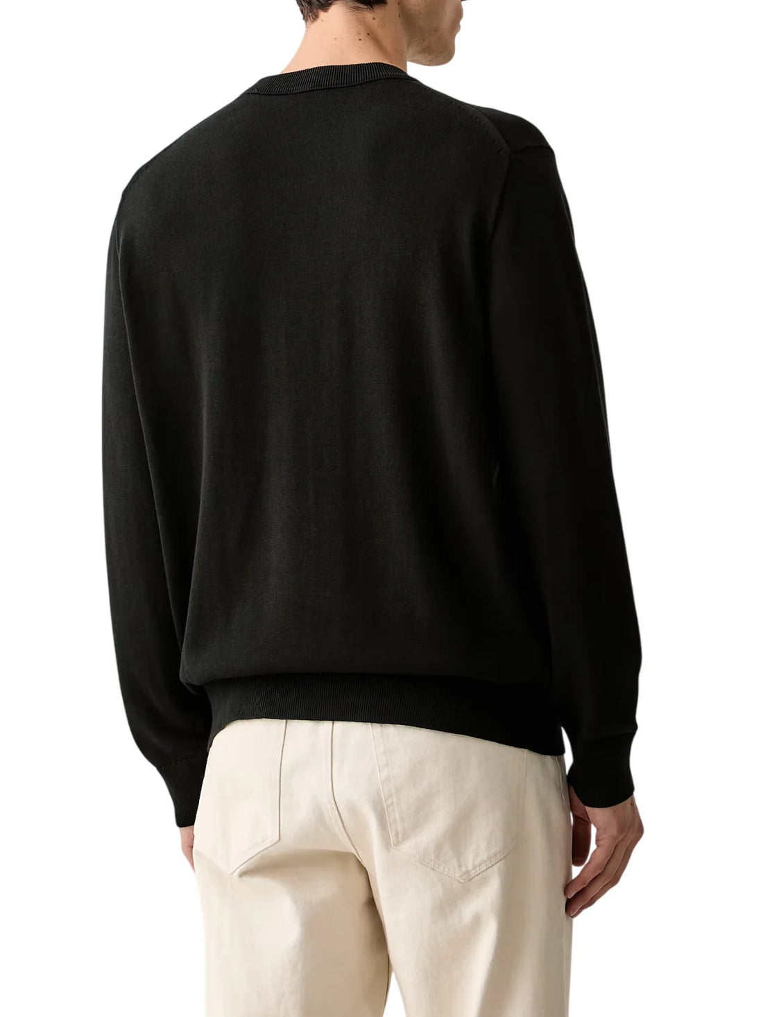 Calvin Klein Jeans maglia girocollo uomo in cotone con logo nero