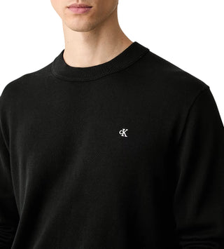 Calvin Klein Jeans maglia girocollo uomo in cotone con logo nero LV04RH325G UB1 Calvin Klein Jeans