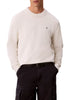 Calvin Klein Jeans maglia girocollo uomo in cotone con logo bianco latte