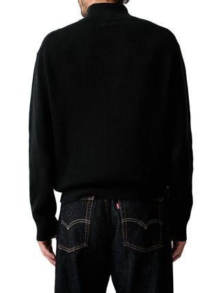 Calvin Klein Jeans maglia uomo mezza zip patch logo nero<BR/><BR/> LV04RH327G UB1 Calvin Klein Jeans 