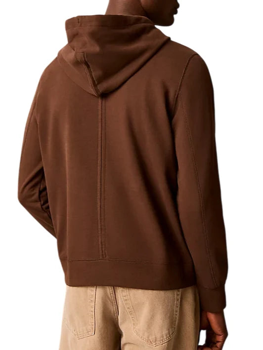 Calvin Klein felpa con cappuccio uomo marrone