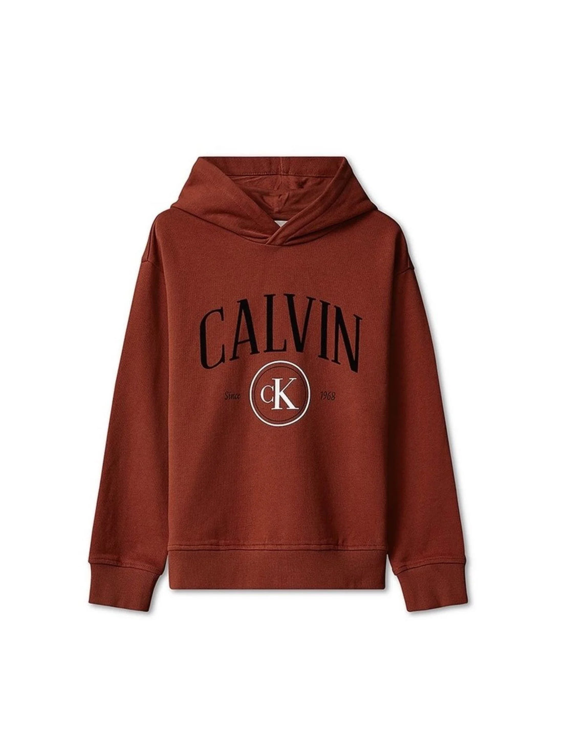 Calvin Klein Jeans felpa con cappuccio stampa logo rosso
