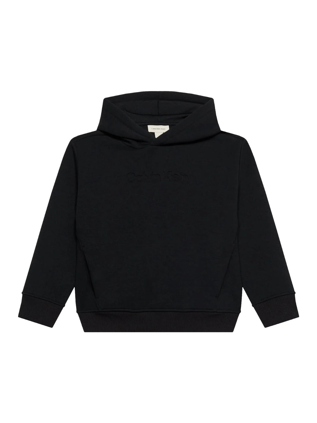Calvin Klein Jeans felpa bambino con cappuccio e logo nero