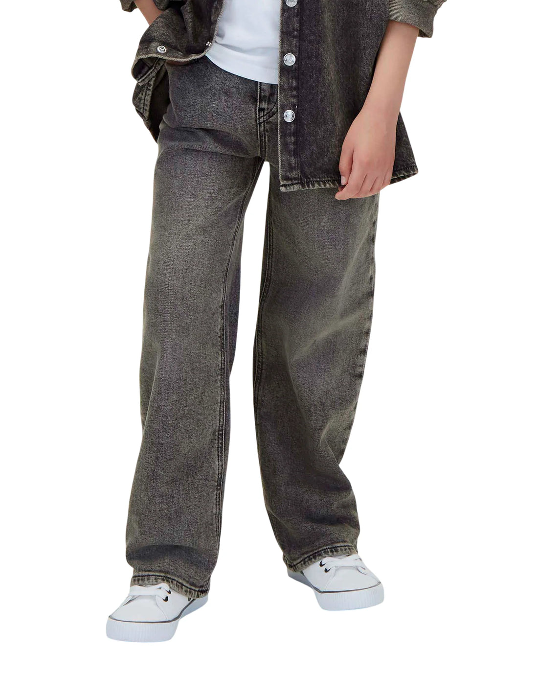 Calvin Klein Jeans jeans bambino wide leg Skater lavaggio nero