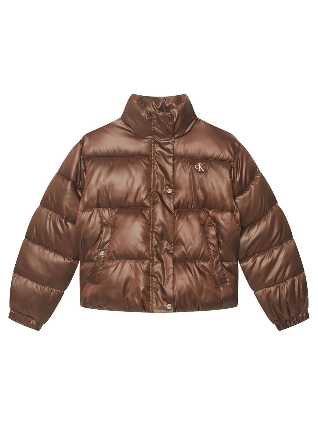 Calvin Klein Jeans piumino imbottito bambina Minime marrone