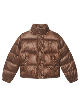 Calvin Klein Jeans piumino imbottito bambina Minime marrone LVCKTJM01G HJQ Calvin Klein Jeans 