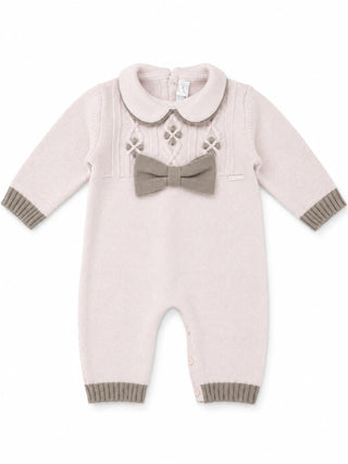 Colori Chiari tutina neonata in lana con fiocco rosa FF168587-4977 8224 COLORICHIARI 