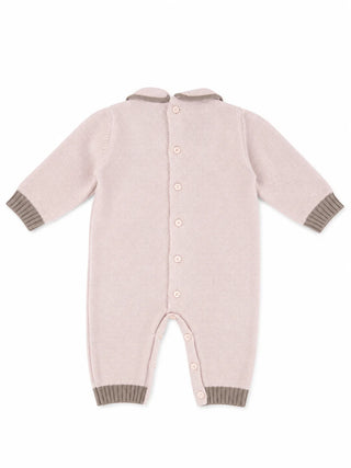 Colori Chiari tutina neonata in lana con fiocco rosa FF168587-4977 8224 COLORICHIARI