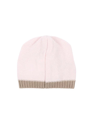 Colori Chiari cappello in lana neonata con fiocco rosa tortora FF788586-4977 8224 COLORICHIARI
