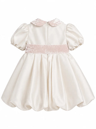 Colori Chiari abito elegante neonata in mikado con fiocco rosa cipria FN108857-4119 21 COLORICHIARI