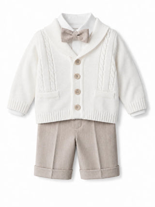 4 pz cardigan camicia papillon pantaloni gessati MN408696-5004 23 COLORICHIARI 