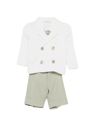 Colori Chiari completo elegante neonato cardigan pantaloni camicia papillon panna verde MN408718-5004 36 COLORICHIARI 