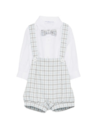 Colori Chiari completo elegante neonato cardigan shorts camicia papillon celeste bianco MN408733-5010 51 COLORICHIARI 