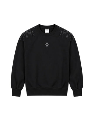 County of Milan felpa donna con stampa iconica glitter nero CM30220 NERO COUNTY OF MILAN 