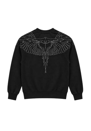County of Milan felpa donna con stampa iconica glitter nero CM30220 NERO COUNTY OF MILAN