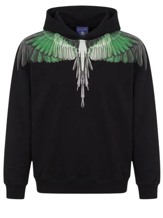 County of Milan felpa con cappuccio bambino stampa iconica nero CMJBHS030 110 COUNTY OF MILAN 