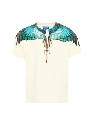 County of Milan T-shirt bambino manica corta stampa iconica panna CMJBTH034 412 COUNTY OF MILAN 