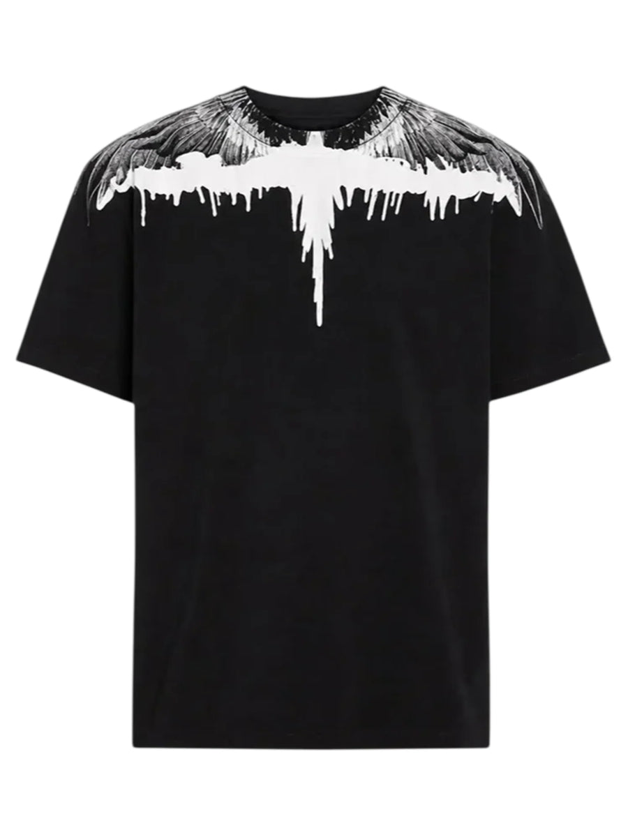 County of Milan T-shirt bambino manica corta stampa iconica nero bianco CMJBTH038 110 COUNTY OF MILAN 