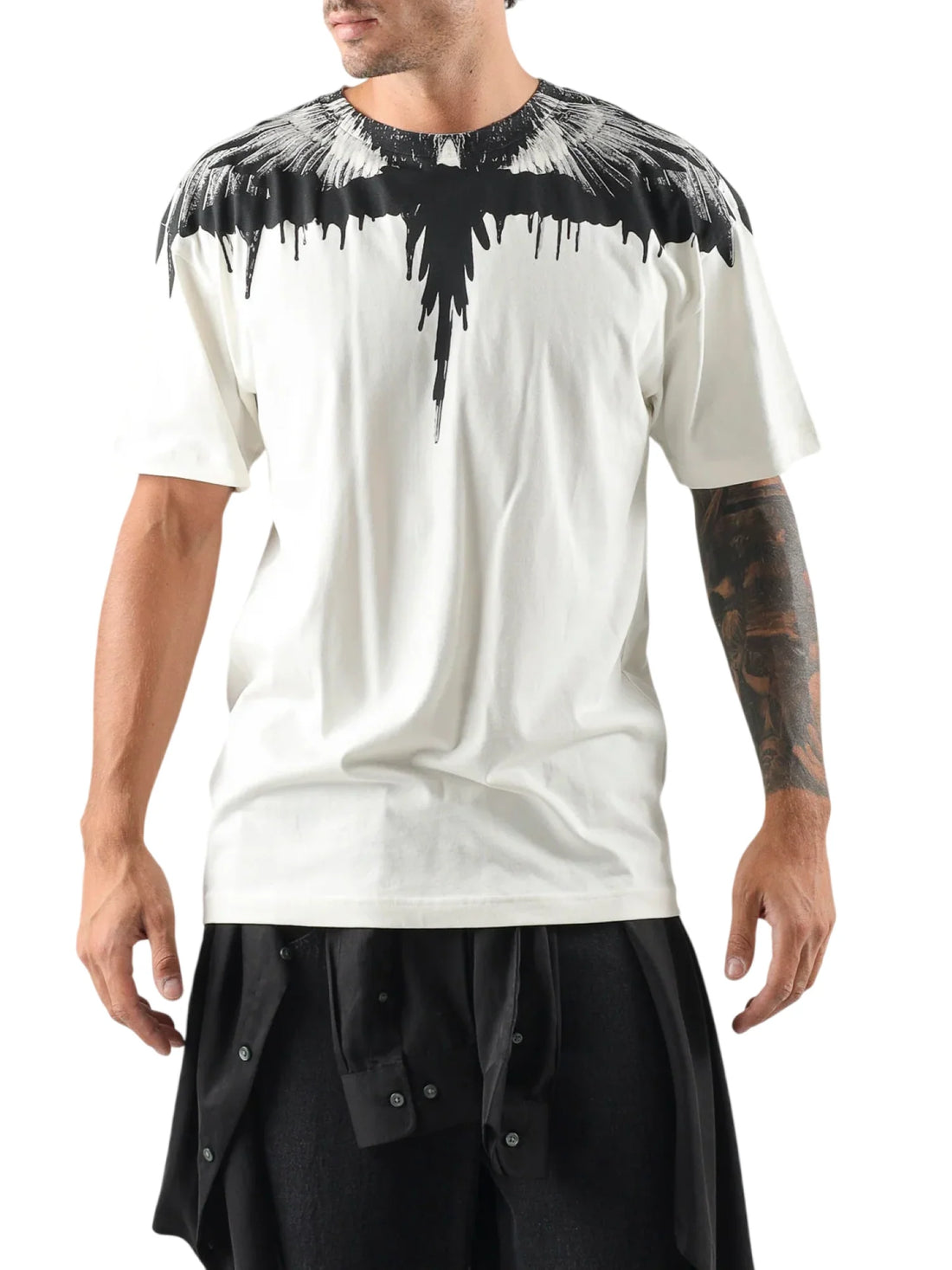 County of Milan T-shirt uomo manica corta stampa iconica panna