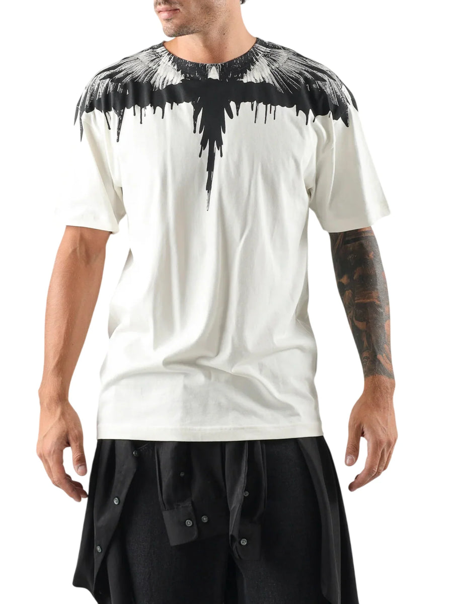 County of Milan T-shirt uomo manica corta stampa iconica panna CMMATH083 412 COUNTY OF MILAN 