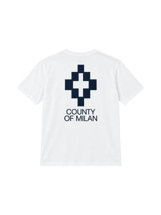 County of Milan T-shirt uomo manica corta panna CMMATH102 412 COUNTY OF MILAN
