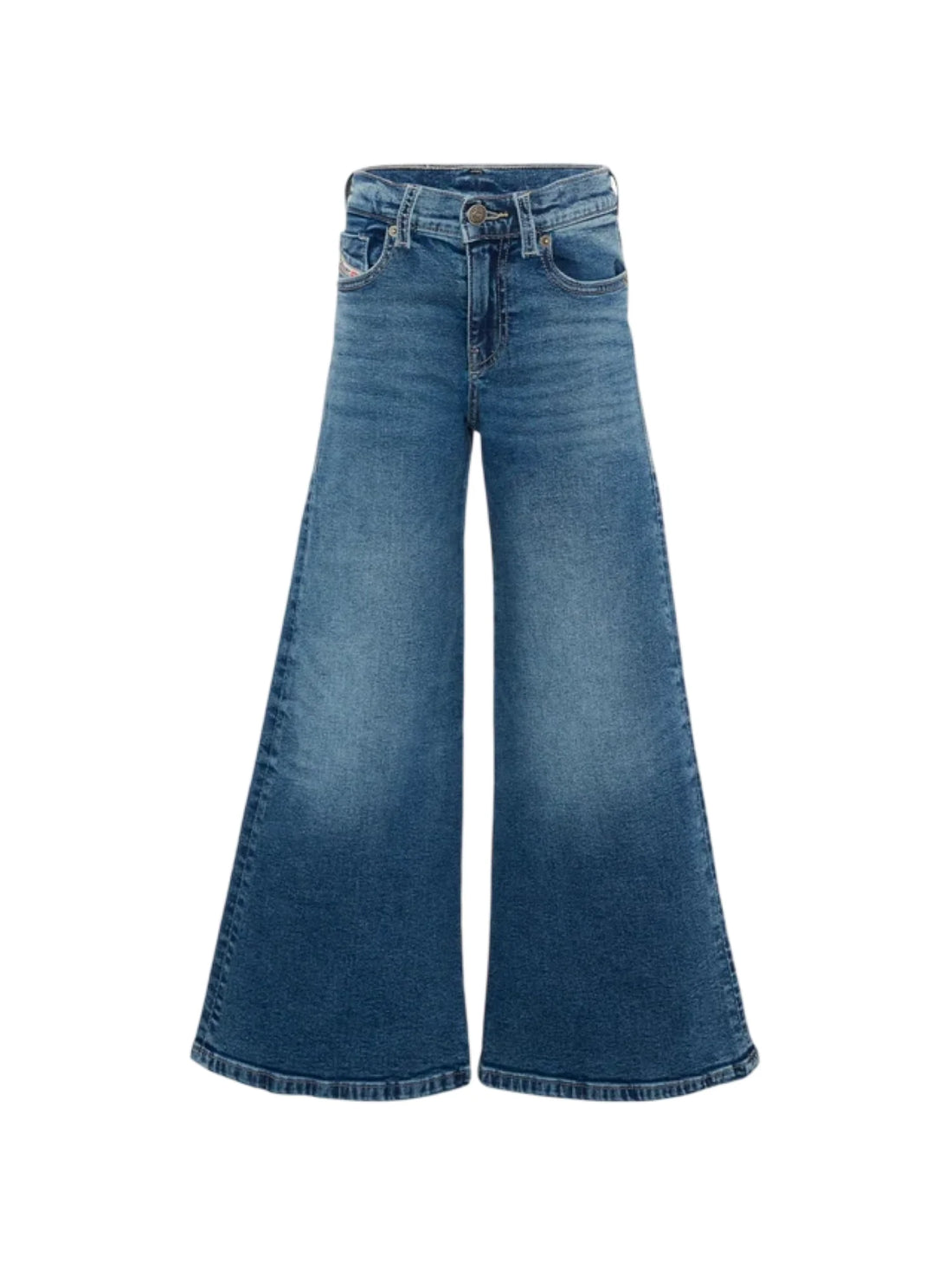 Diesel jeans a zampa bambina lavaggio blu medio