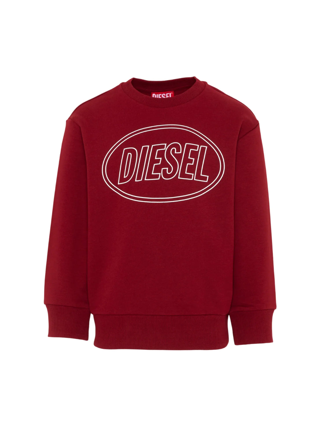 Diesel felpa bambino stampa logo bordeaux