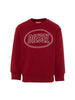 Diesel felpa bambino stampa logo bordeaux