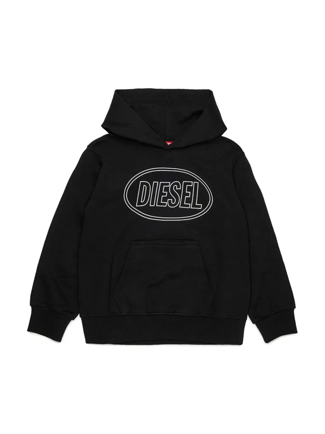 Diesel felpa con cappuccio stampa logo nero