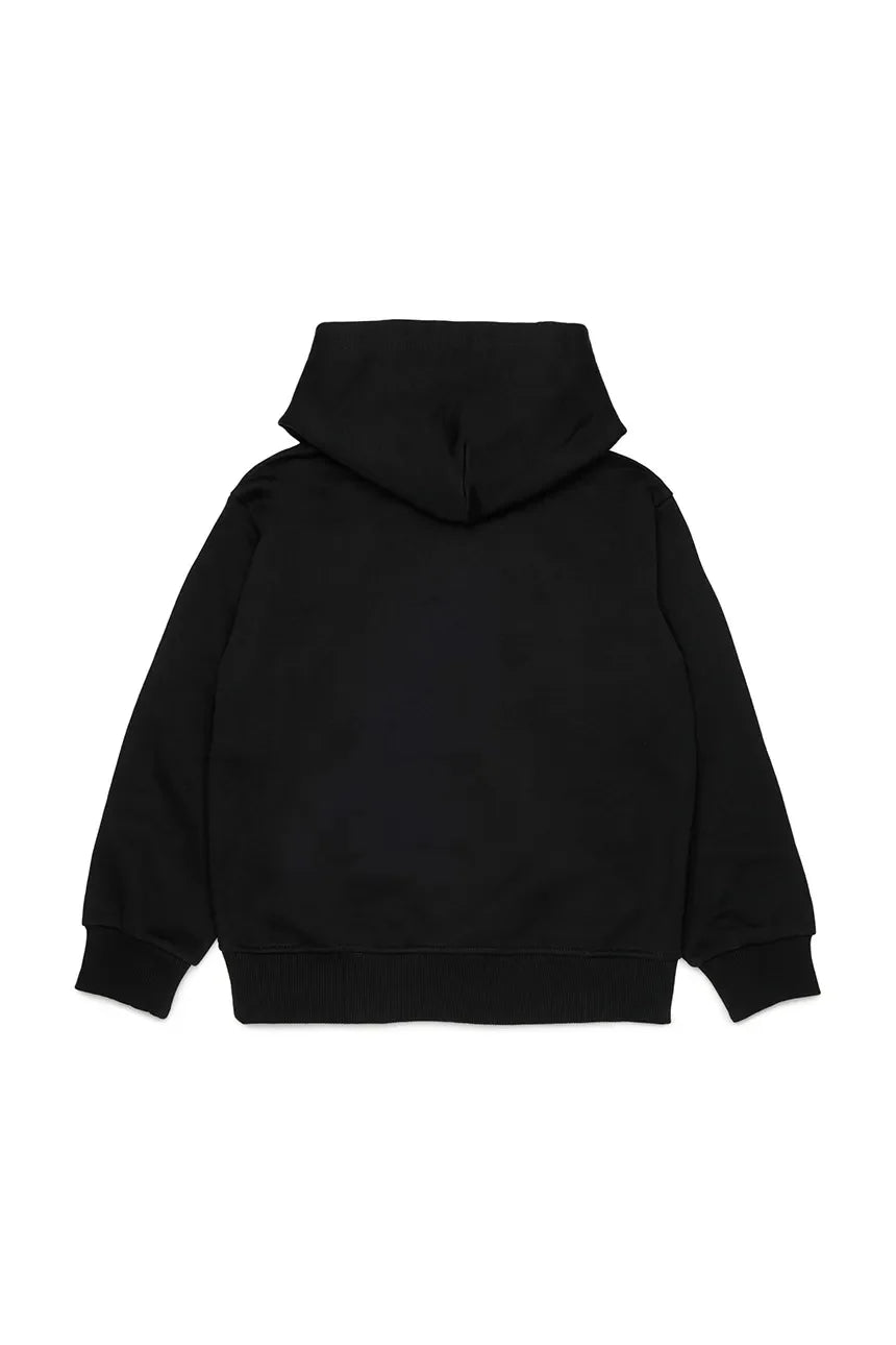 Diesel felpa con cappuccio stampa logo nero