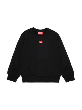 Diesel felpa unisex bambino con patch logo nero J02629-0GEAD K900 DIESEL 