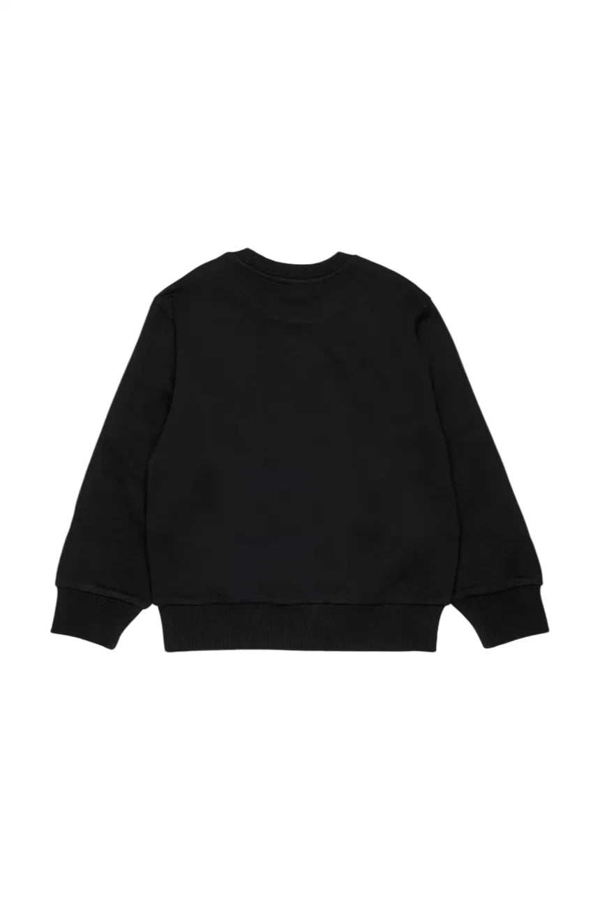 Diesel felpa unisex bambino con patch logo nero