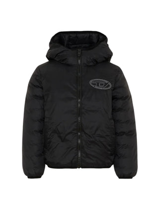 Diesel piumino unisex bambino con cappuccio nero J02884-KXBVE K900 DIESEL 