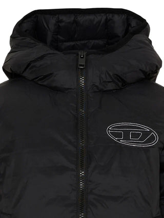 Diesel piumino unisex bambino con cappuccio nero J02884-KXBVE K900 DIESEL