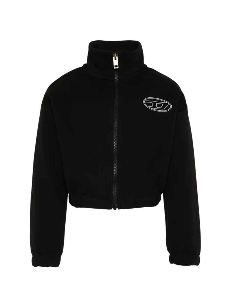 Diesel giacca bambina in felpa Salila con zip nero J02916-KYAZ3 K900 DIESEL 