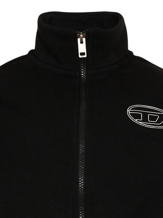 Diesel giacca bambina in felpa Salila con zip nero J02916-KYAZ3 K900 DIESEL