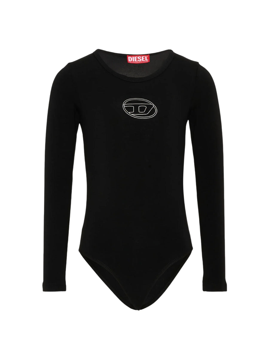 Diesel body manica lunga bambina con logo nero J02929-KYA0L K900 DIESEL 