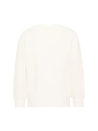 Diesel felpa unisex bambino logo flock panna J02973-KYAVF K141 DIESEL