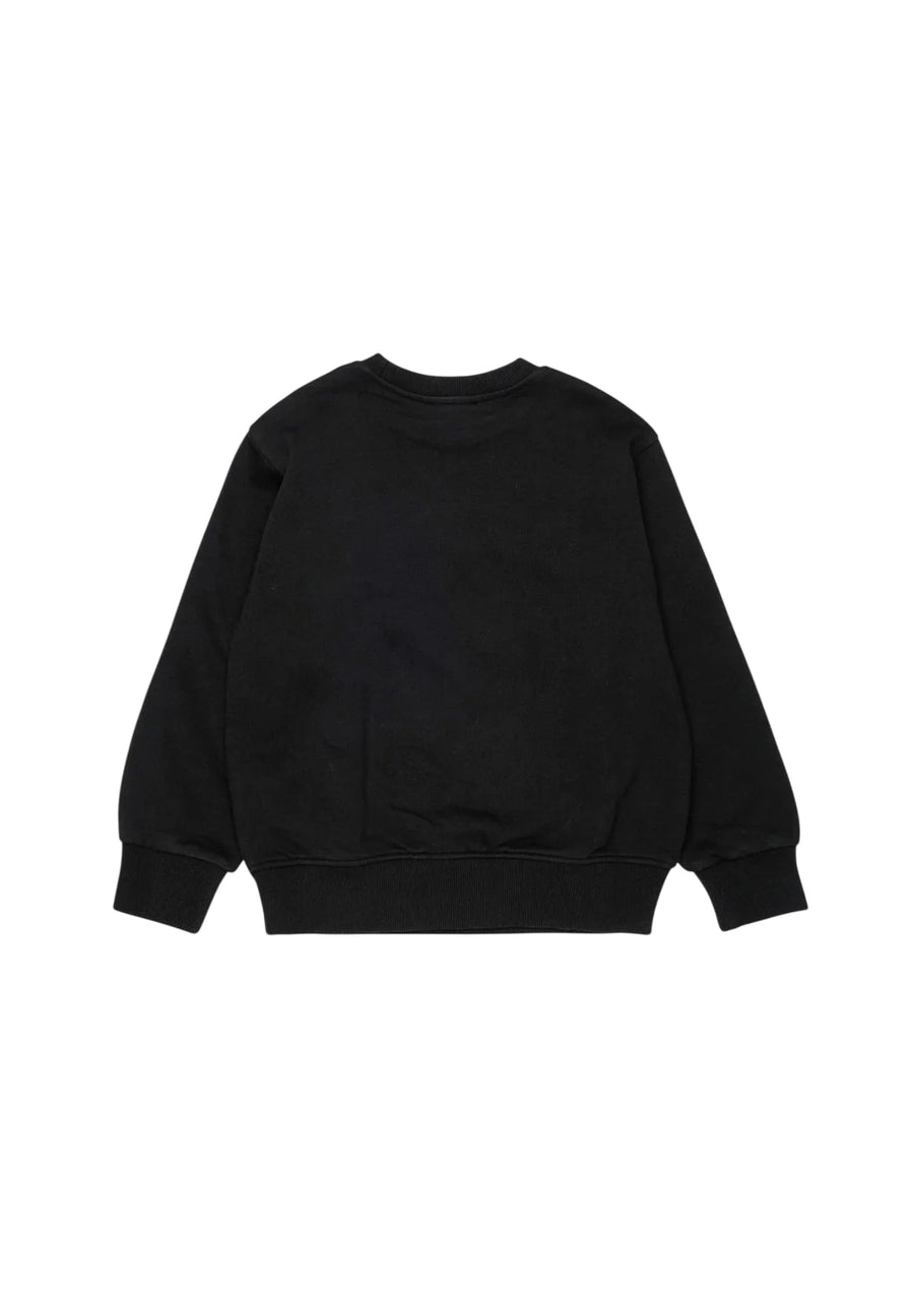 Diesel felpa bambino con logo denim nero J02985-0GEAD K900 DIESEL