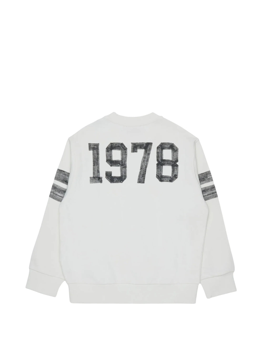 Diesel felpa bambino Sband con stampe logo panna