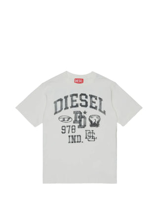 Diesel T-shirt bambino manica corta stampa logo panna J02993-KYA1Y K141 DIESEL 