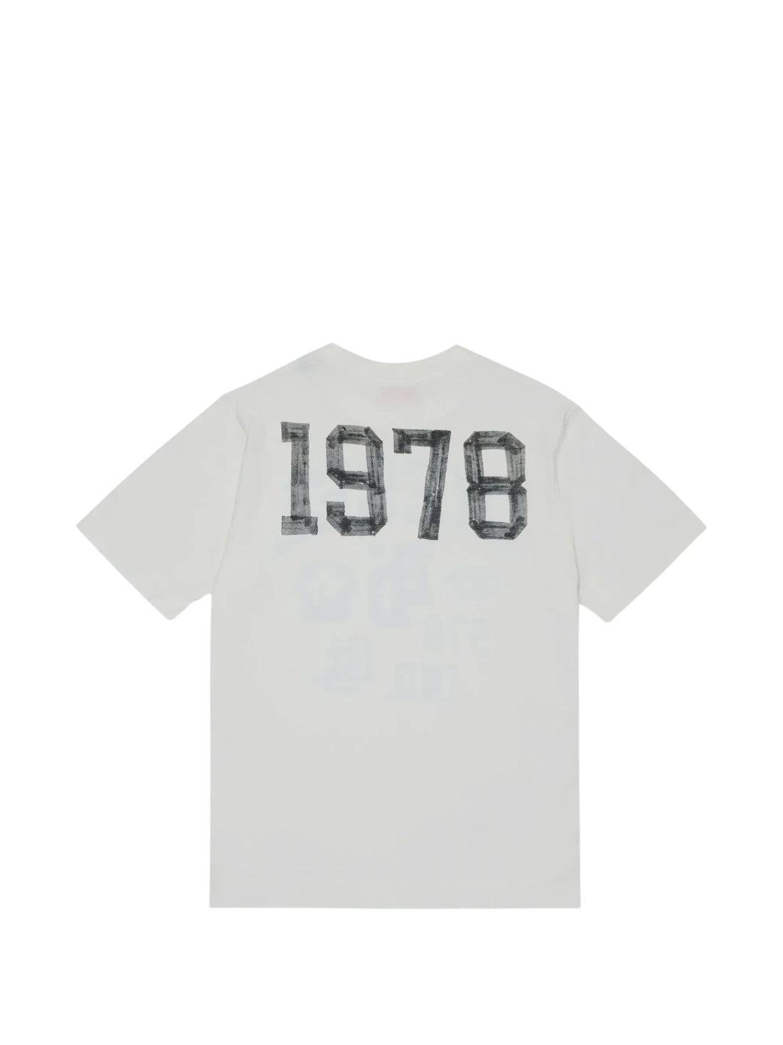 Diesel T-shirt bambino manica corta stampa logo panna