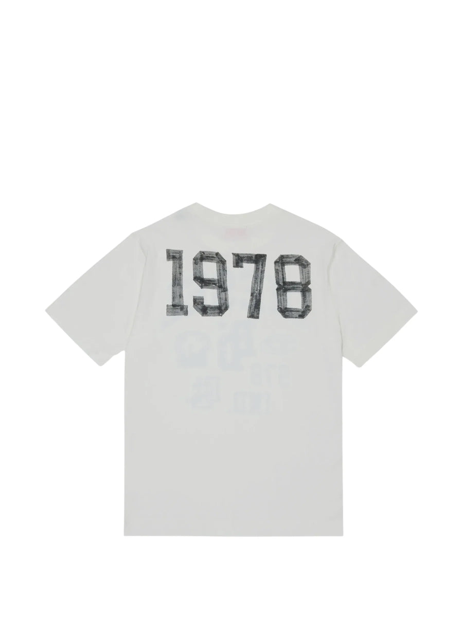 Diesel T-shirt bambino manica corta stampa logo panna J02993-KYA1Y K141 DIESEL
