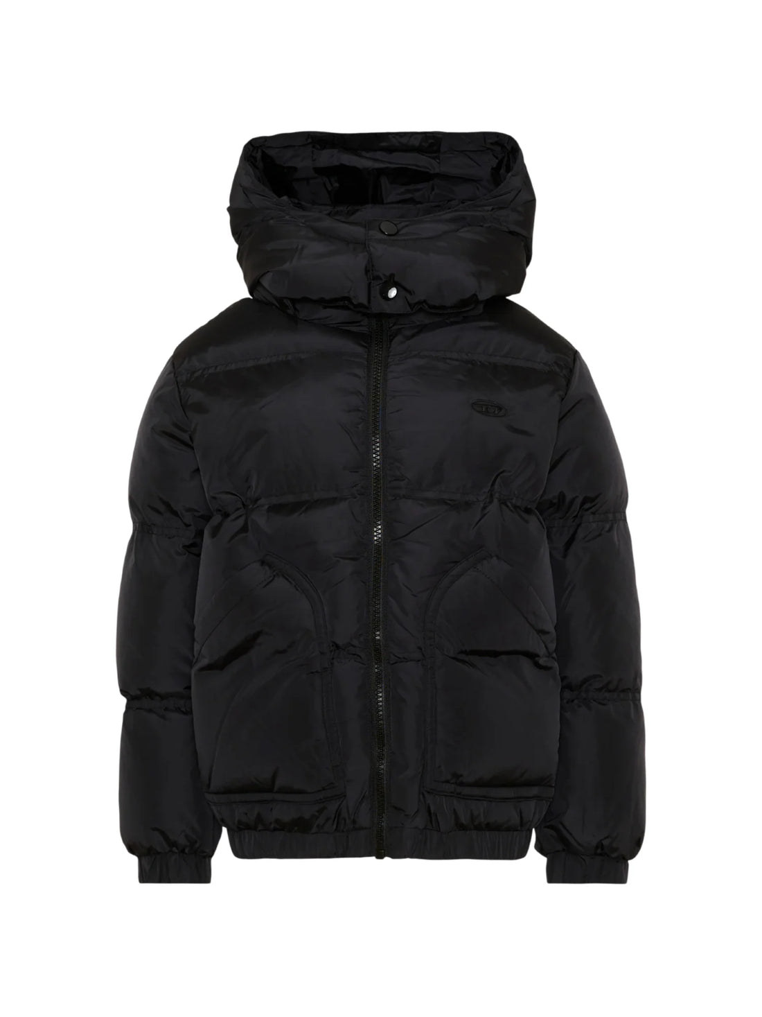 Diesel piumino unisex bambino con cappuccio Jrivon nero