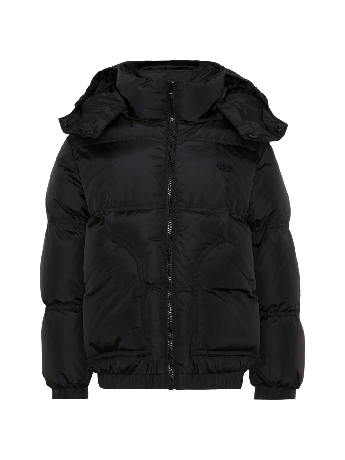 Diesel piumino unisex bambino con cappuccio Jrivon nero