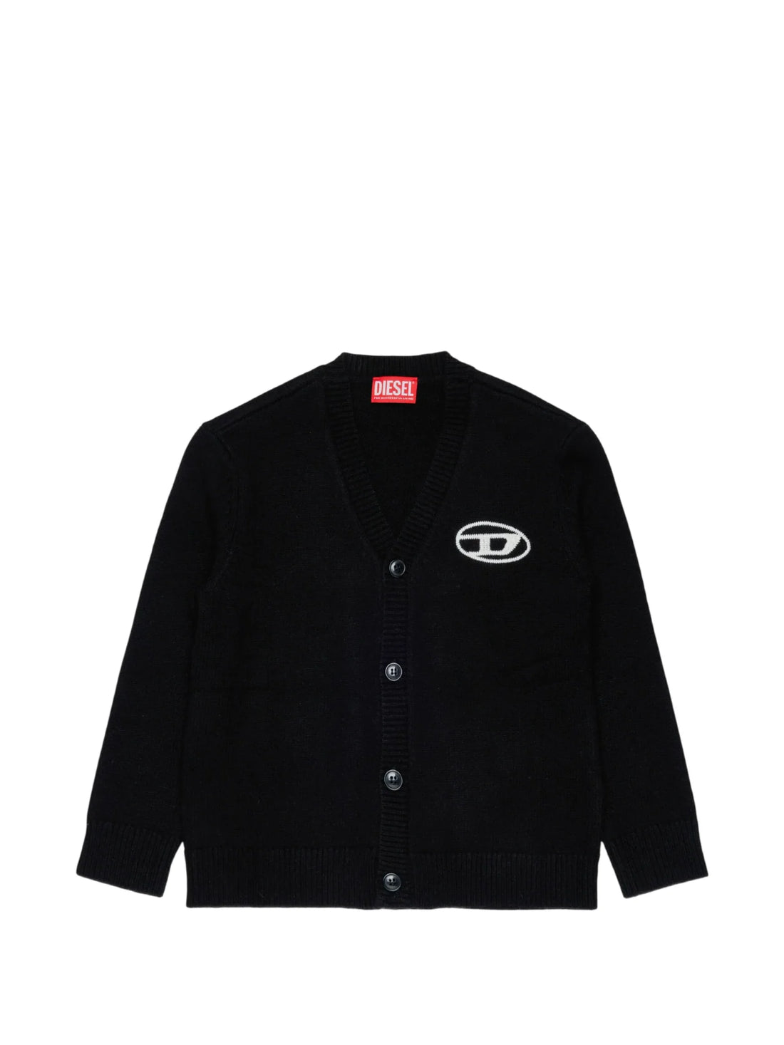 Diesel cardigan bambino Klabo misto lana nero